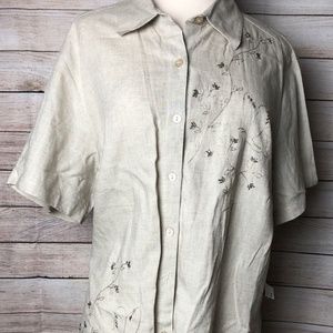 Sag Harbor Flax NWT Button Down Tunic Size 16W